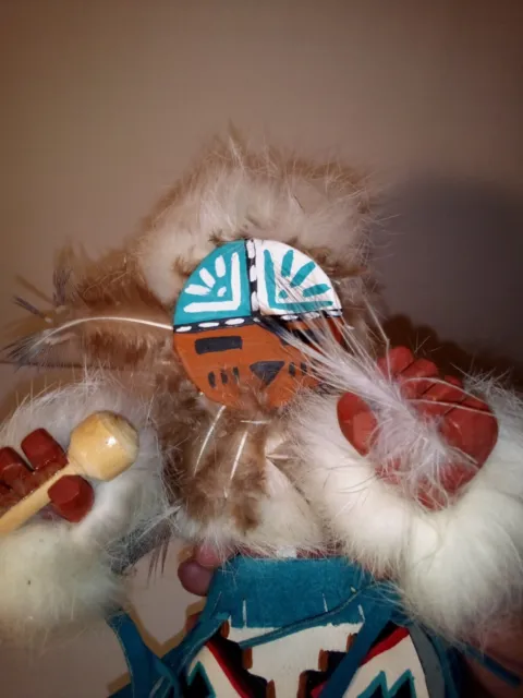 Navajo Sun Face Kachina Doll Signed Joe BROKEN See Pictures For Condition