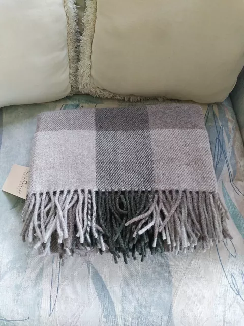 Pendleton Wool Blanket Fringed Throw 54"×60" Juniper Fawn 100% Wool Brand New