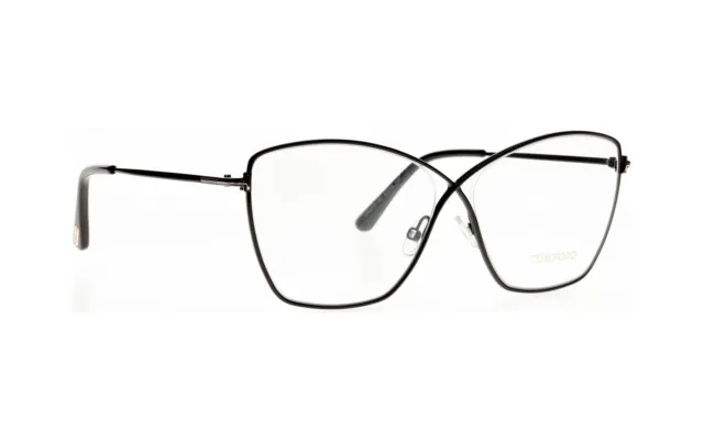 Tom Ford Eyeglasses FT5518 001 Butterfly Optical Black Eyewear Rx 57-13-140