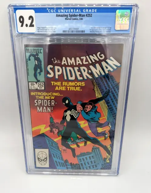 The Amazing Spider-Man #252 CGC Graded 9.2 May 1984 1st Appearance Of Black Cost