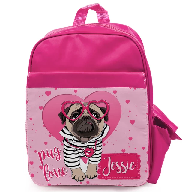 Pug school bag top