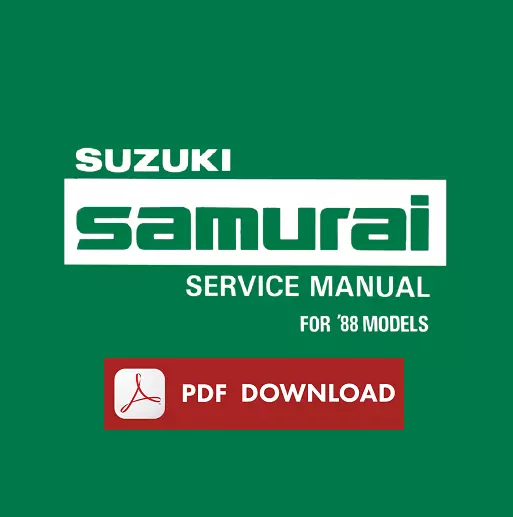 SUZUKI SAMURAI 1986 1987 1988 Workshop Service Manual Repair Manuale officina