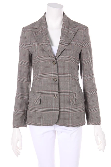 Blazer a quadretti D 34 beige nero