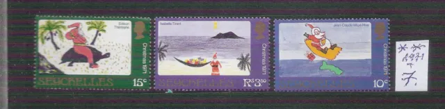 SEYCHELLES - 1971 Christmas - Seychelles - MNH ** , series ( Alb.23 - 7 )