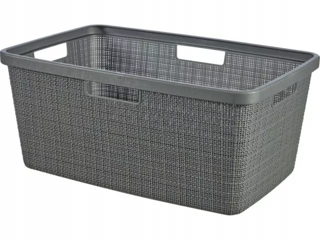 Curver Jute Wäschekorb Wäschewanne Wäschesammler Wäschebox Wäschetonne 46L