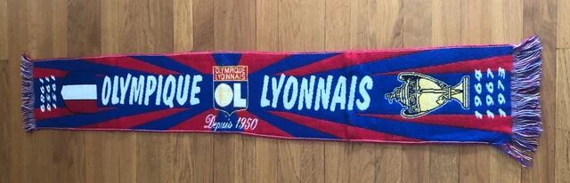 Écharpe Vintage Olympique Lyonnais – OL – Années 1950 à 2000 – Supporters