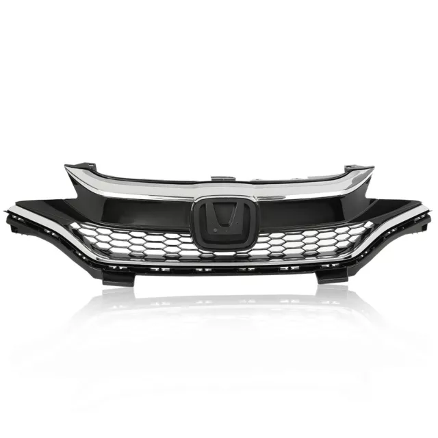 Fit For 2018-2020 Honda Fit Front Bumper Upper Chrome Honeycomb Grille Grill