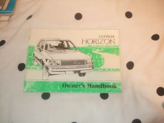 Chrysler Horizon Owners Handbook