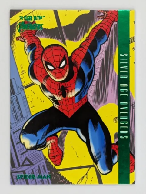 2022 Fleer Ultra Avengers #112 Spider-Man Silver Age Green Foil