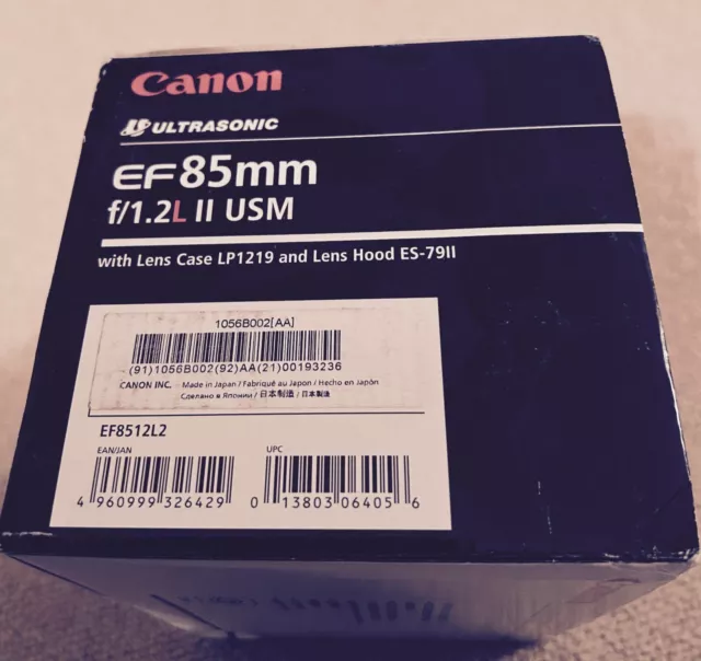 Brand New* Canon Ef 85Mm F1.2L Ii  Usm Lens *In Scotland