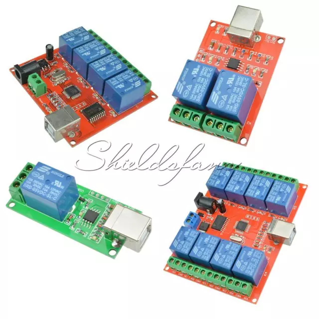 1/2/4/8 Ch 5V 10V USB Relay Programmable Computer Control Relay For Smart Home