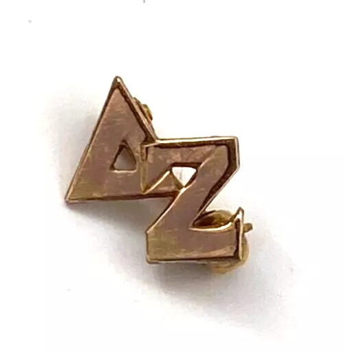 Vintage Delta Zeta Sorority Pin Initials .25" Greek Life