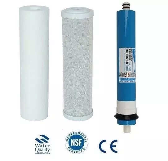 L13 3 Stage Reverse Osmosis RO Complete Filter Replacement 50 100 150 Membrane