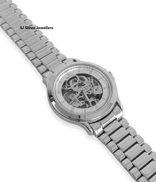 925 Sterling silver Automatic Men's Round Watch Unique Link Bracelet, Working