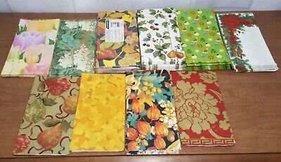Lot VTG assorted Guest paper Towels Dinner Paper 2-ply NAPKINS Flowers holidays.