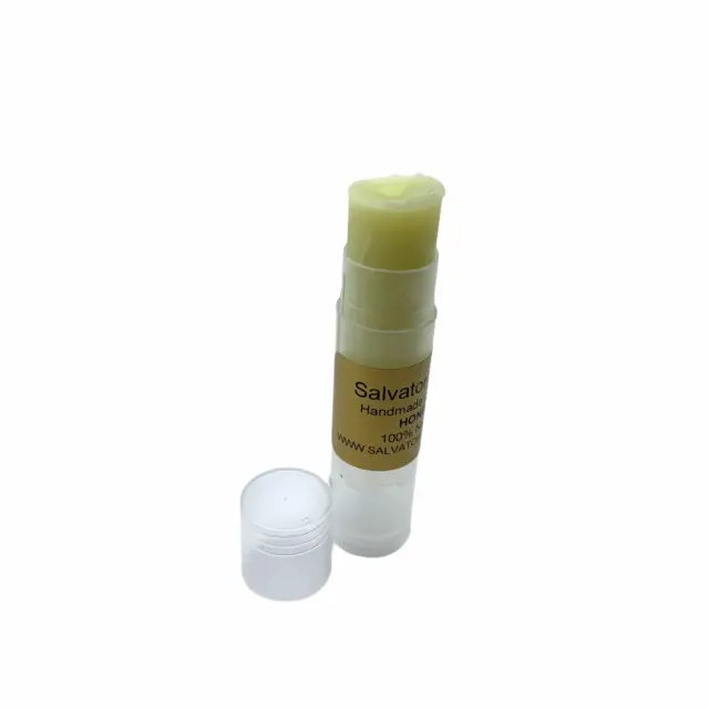 Natural Organic Lip Balm Tube 100% Honey 5ml Handmade Vitamin E Argan Oil UK