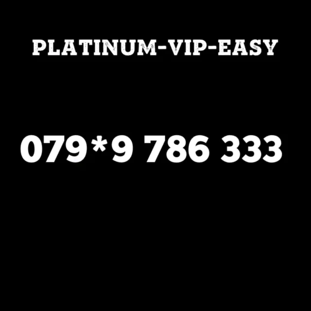 ⭐ Gold Easy Vip Memorable Mobile Phone Number Diamond Platinum Sim Card 786 333