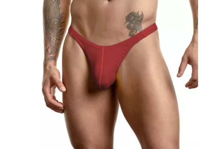 N2N BODYWEAR MEN burgundy red perfromance G-string thong Underwear