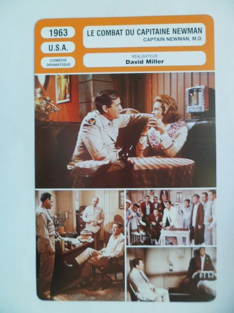CARTE FICHE CINEMA 1963 LE COMBAT DU CAPITAINE NEWMAN Gregory Peck Tony