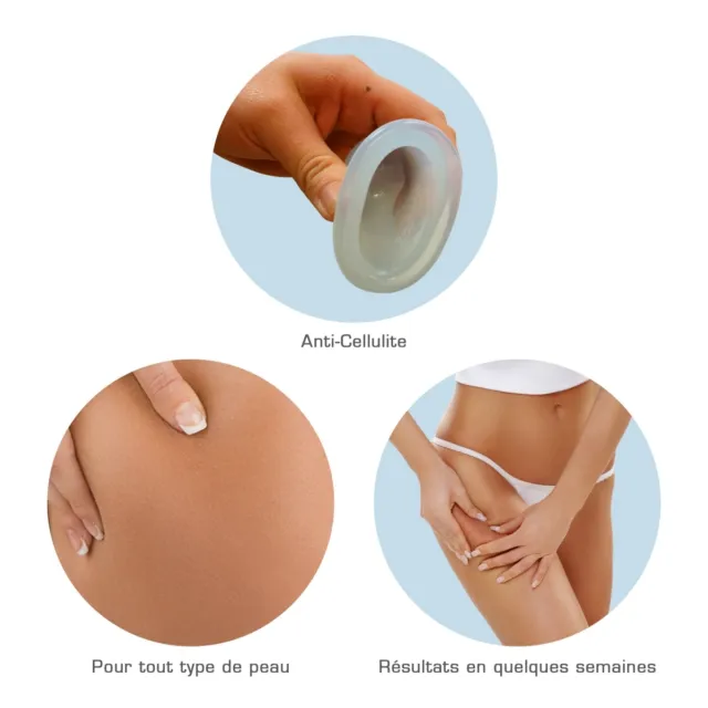 ✅ Ventouse Silicone Anti Cellulite Corps Massage Coupe Minceur Cup Peau d'Orange 2