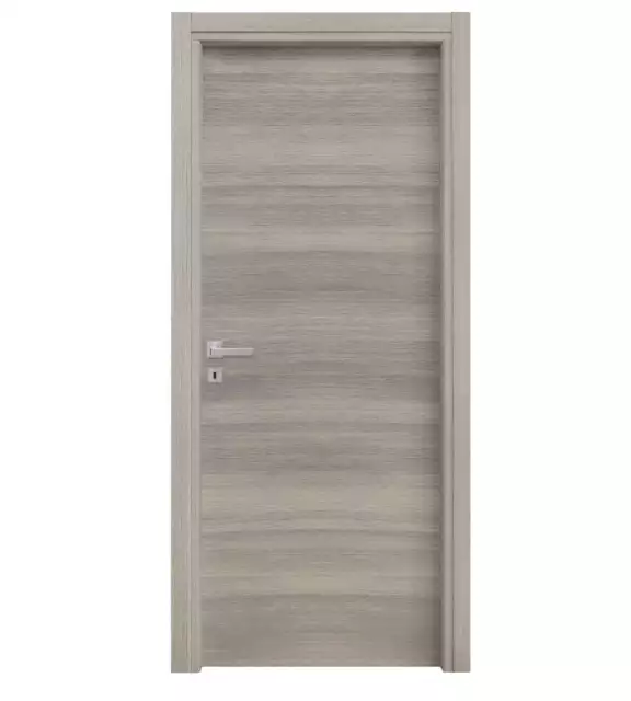 Porta Battente Da Interno Reversibile In Rovere Grigio, 80X210 Cm