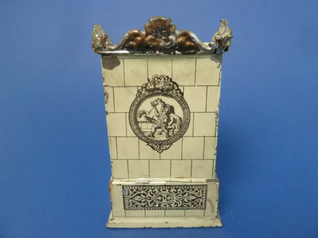 Spardose Rock & Graner Ofen Blech handlackiert moneybox  ca. 1910 original