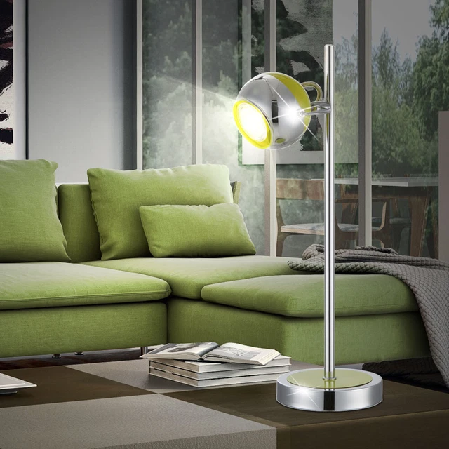 LED Lampada da Tavolo Camera da Letto di Lettura Cromo Sfera Tavolino Luce