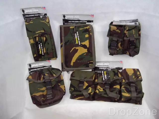 WEB-TEX DPM Woodland Camo & Black Pouch, Mapcase, Folder, Assorted PLCE Webbing