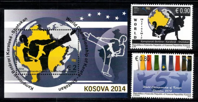 Kosovo 2014 Mi. Bl. 27, 277-278 Bloc Feuillet 100% karaté Neuf **