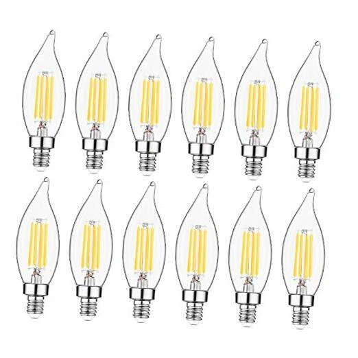 AMPOULE DEL E12 base candélabre 60 watts lustre 12 pièces (Pack de 1
