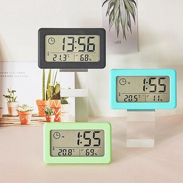 DESKTOP DIGITAL CLOCK Hygrometer Meter Electronic Clock Thermometer ...