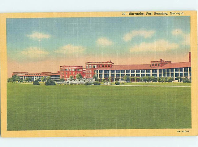 Linen MILITARY SCENE Fort Benning - Columbus Georgia GA AF8346@