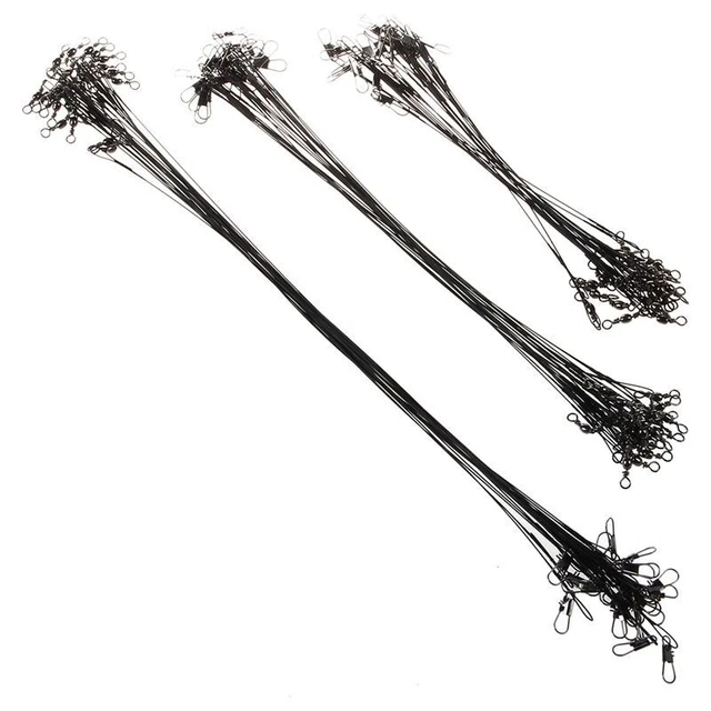 Fishing Schnur 60pcs Edelstahl DrahtfÜHrer 15/23 / 30cm Schnur Schwarz E8X36574