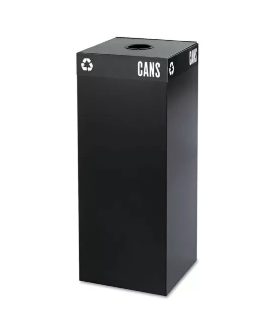Safco Public Sqaure Recycling Receptacle - 37 Gal Capacity - Square - 38" Height