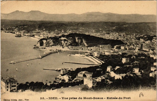 CPA AK NICE - View taken of Mont-Boron - Port entrance (513624)