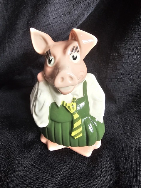 VINTAGE GENUINE NAT West Annabel Pig Money Box & Original Stopper Wade ...
