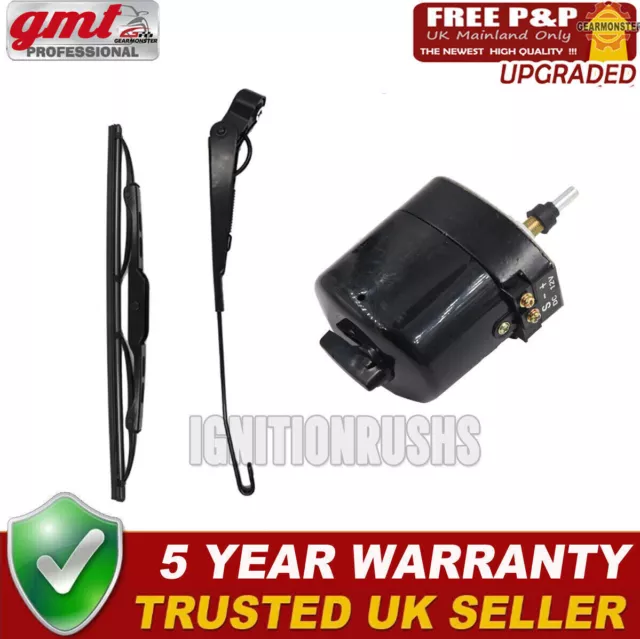 12V Universal Windscreen Wiper Motor with Arm and Blade for Willys Jeep Tractor