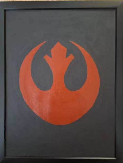 Star Wars Rebel Alliance Emblem - 9x 12 Handmade Acrylic Painting