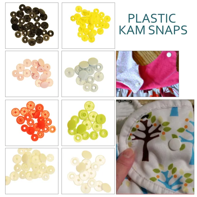 8 Colours 160 Sets KAM Snaps T3 Snap Starter Plastic Poppers Fasteners Buttons