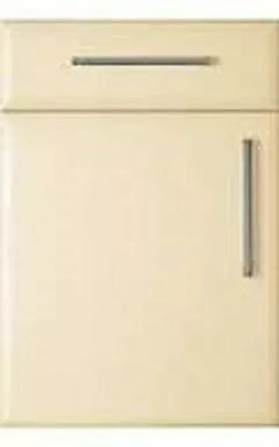 Kitchen Unit Cabinet Door & Drawer Fronts Light Matt Cream Bevel Edge Saponetta