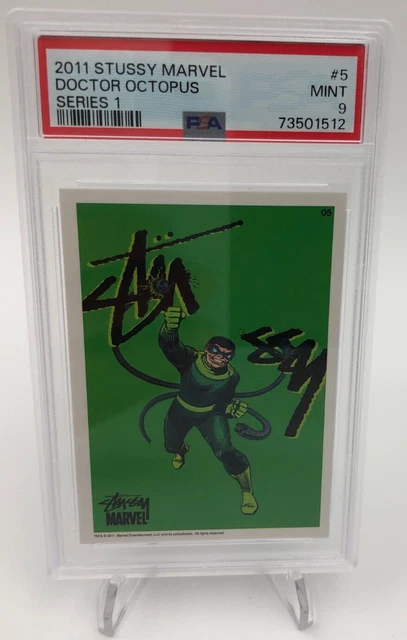 2011 STUSSY MARVEL Series 1 #5 DOCTOR OCTOPUS Card MCU RARE POP grade PSA 9 MINT