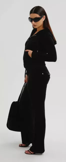 JUICY COUTURE DIAMANTE Black lounge Bottoms trousers joggers