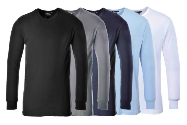 PORTWEST Thermal T-Shirt Long Sleeve Baselayer Winter Comfort Long Johns B123