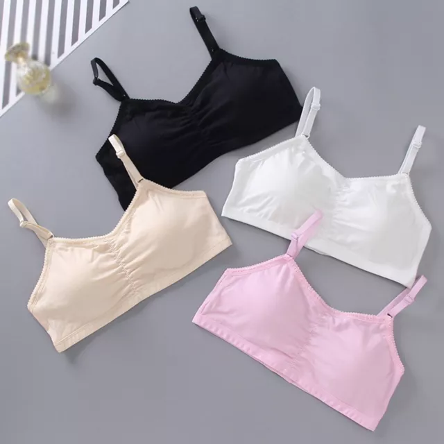 5pcs/lot Strap Cotton Girl Bra 8-15 Years Training Bras Teens Puberty  Underwear