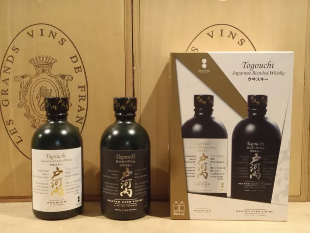 Togouchi japanese Blended Coffret Whisky Premium avec 2 verres
