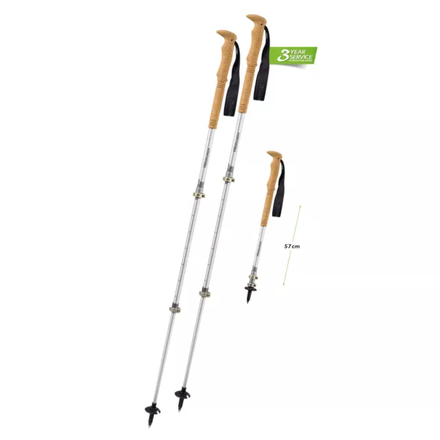 KOMPERDELL Explorer Compact Cork - Trekking Sticks Hiking Sticks Tour Sticks