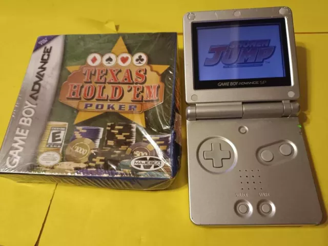 Nintendo Game Boy Advance SP Silver Console AGS-001 w/ GBA Mawaru Made in  Wario