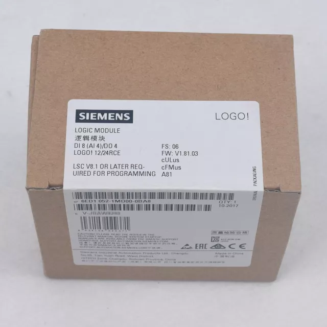 New Siemens 6ED1 052-1MD00-0BA8 6ED1052-1MD00-0BA8 LOGO 12/24RCE logic module