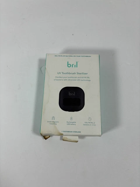 Esterilizador con gafas UV cepillo de dientes. Mata el 99,9% de las bacterias. USB recargable, negro