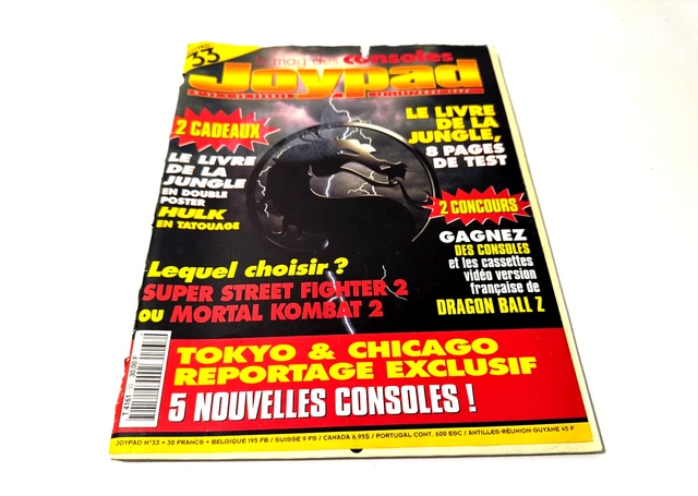 Magazine Joypad N°22 – Juillet/Août 1993 – Calendrier Street Fighter 2 – Couverture Bob – Rare